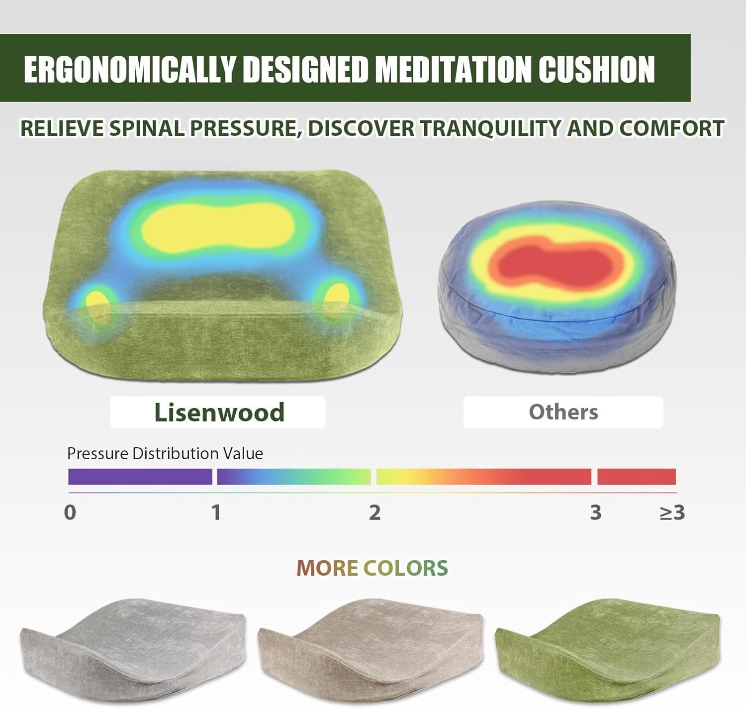 Premium Memory Foam Meditation Cushion - Image 3