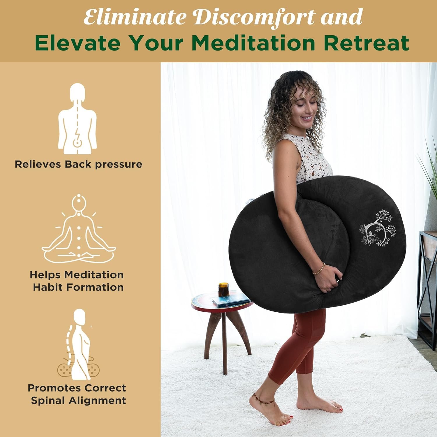 Premium Adjustable Meditation Floor Chair with Back Support - Image 4